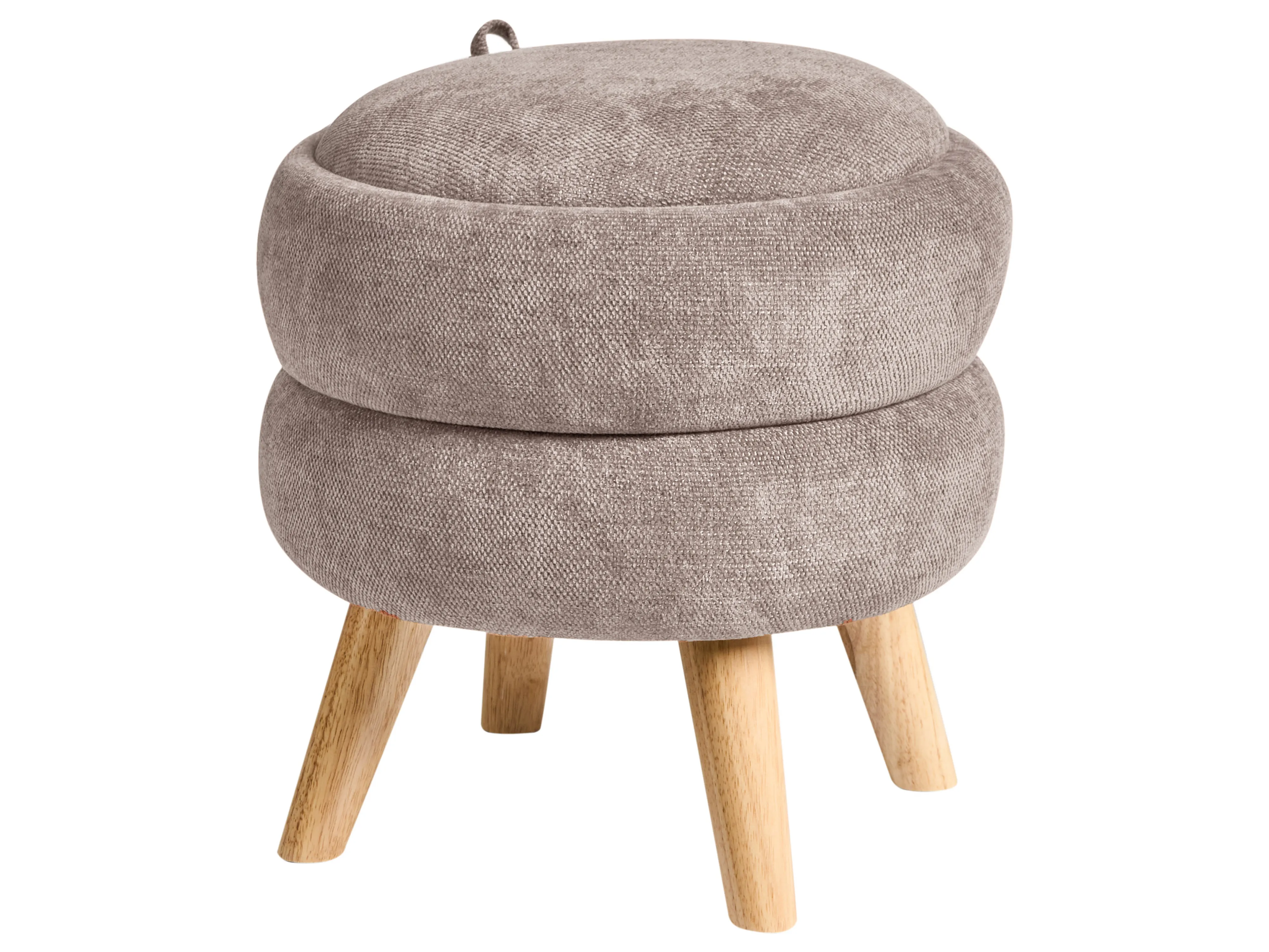 Storage Pouffe HAWLEY Chenille Taupe