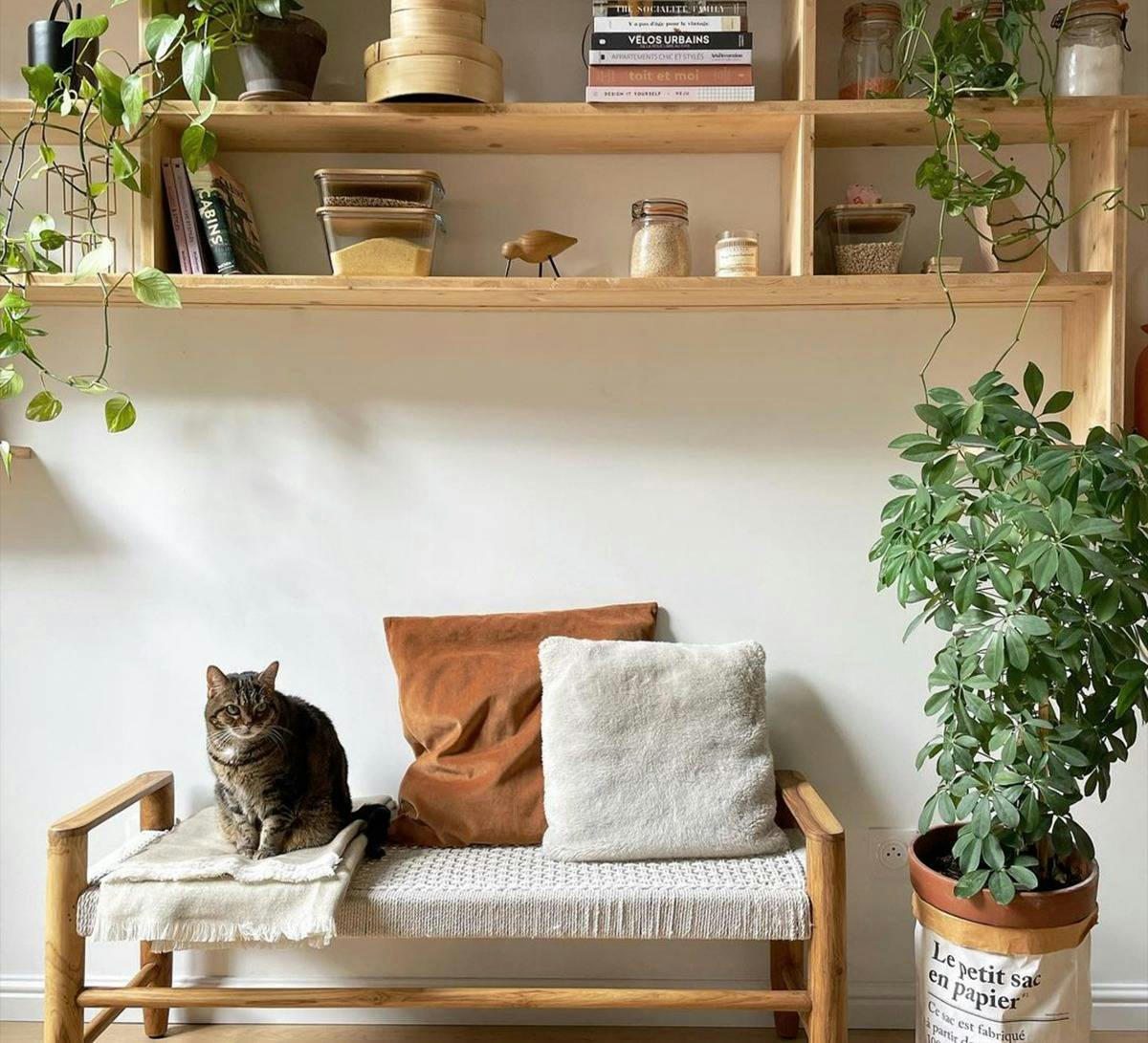 MIM - Banc en bois blanc 40 cm