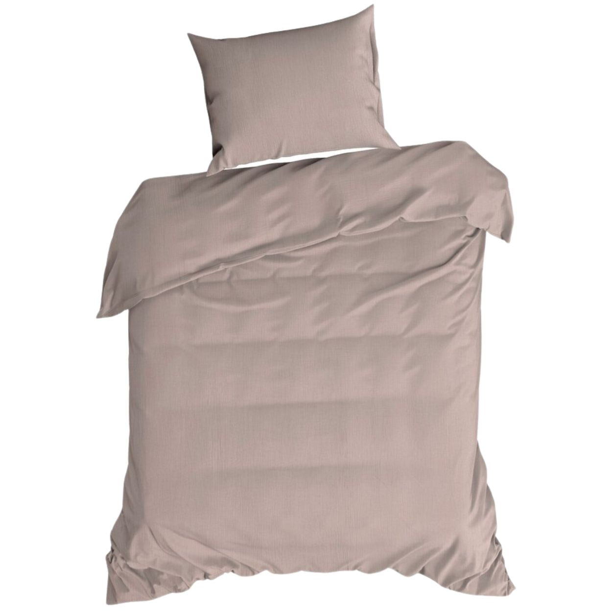 Komplet pościeli muślinowej 100% bawełna puder 140x200 poszewka 70x80