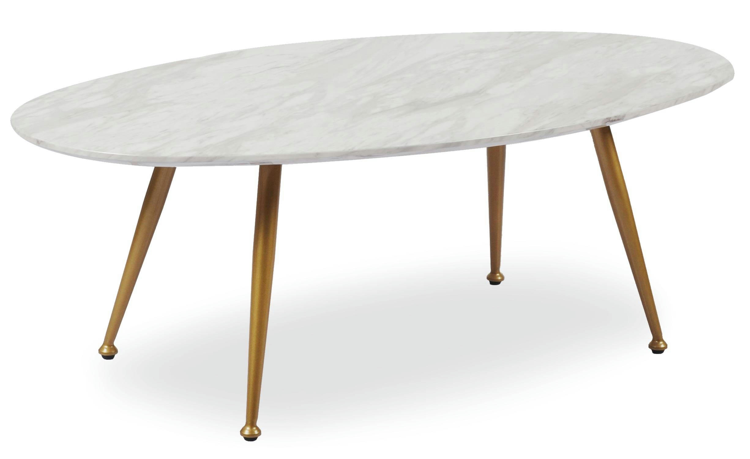 ROMY - Table basse ovale effet marbre