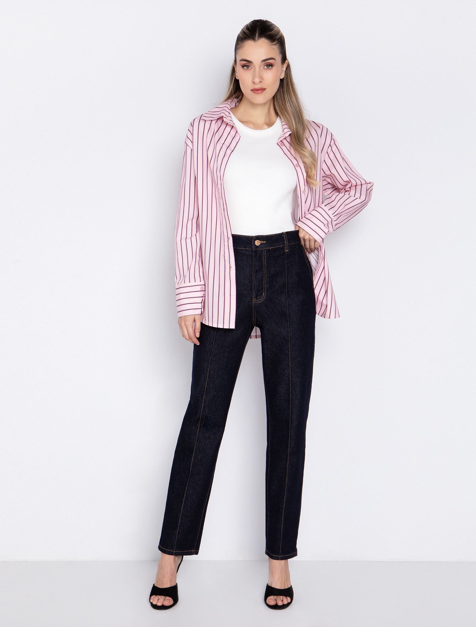 Oxford πουκάμισο ριγέ