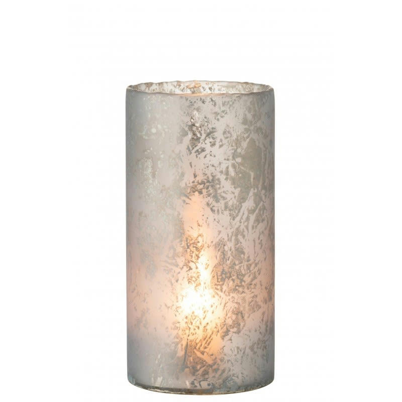 GLACE - Photophore rond verre H35cm