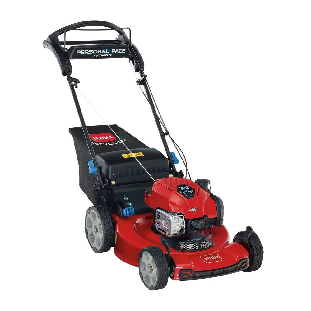 Toro SmartStow 22 Gas Lawn Mower, Self-Propelled, 150cc Briggs & Stratton Engine, Recycler Deck