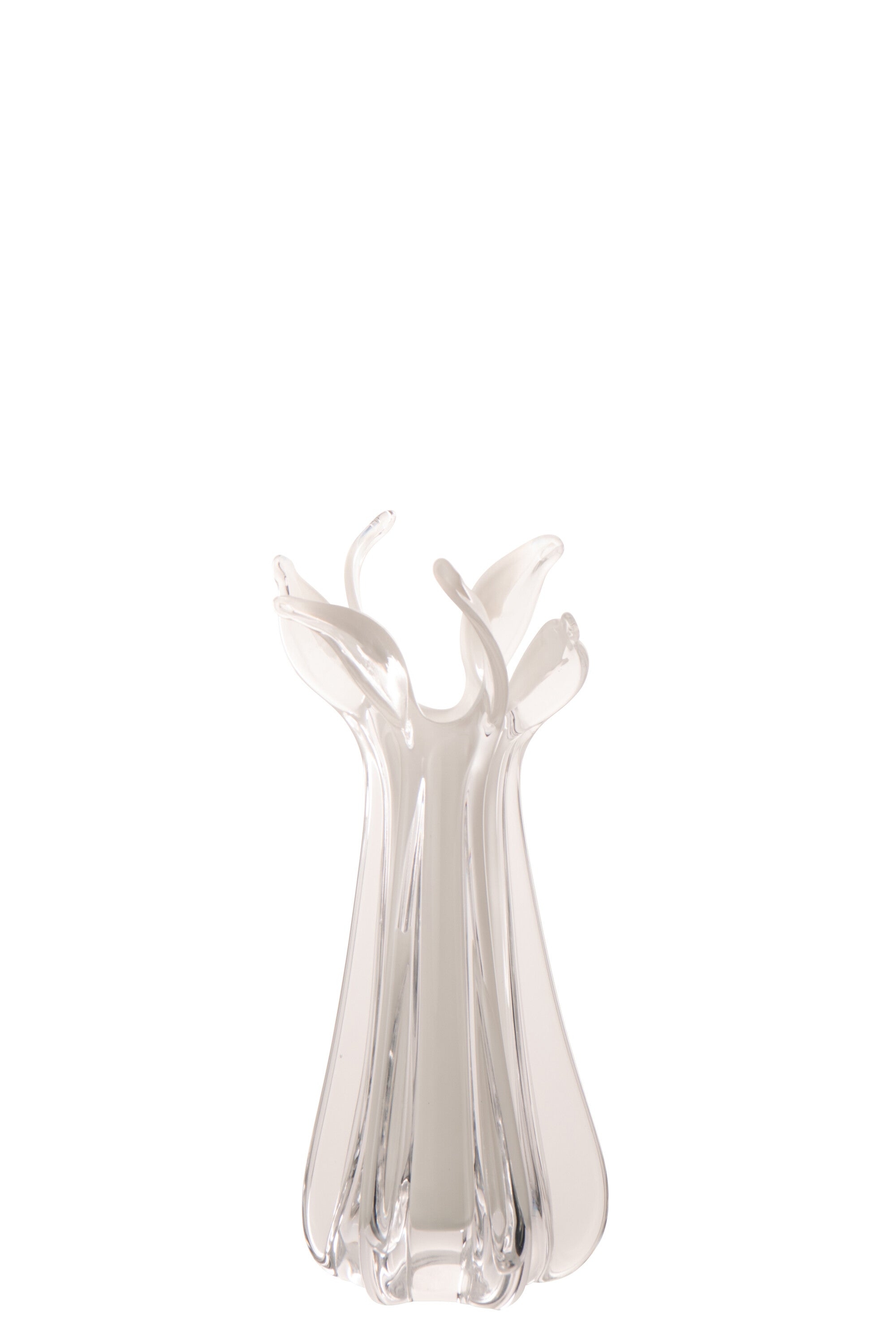 J-Line vaas Serena - glas - wit