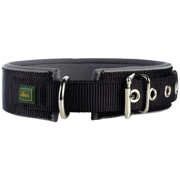 Halsband, Gr. L, schwarz/grau