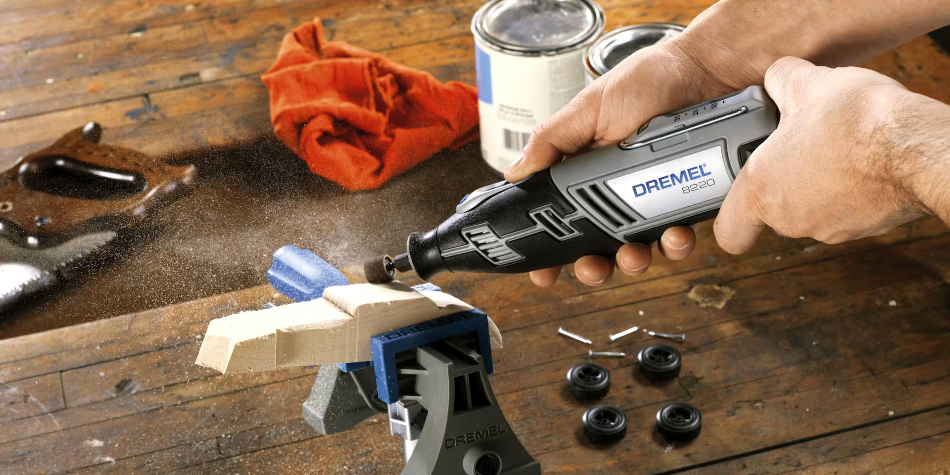 Dremel 430 Drum Sander & 60-Grit Sanding Band Shank Attachment For Rotary Tool, 1/4-in