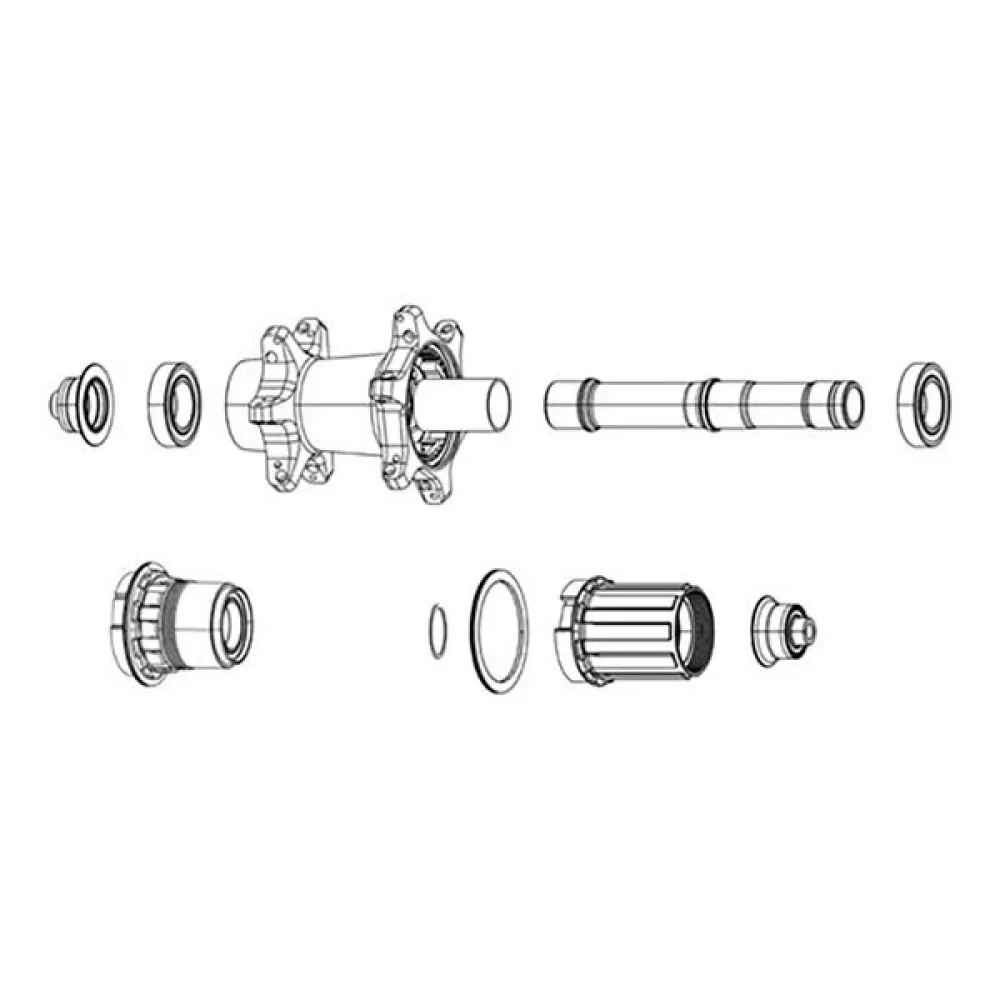 Zipp ZR1 Disc rear hub axle