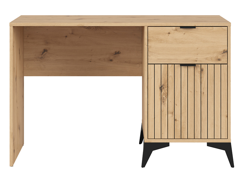 Biurko Lamea 120 cm z drzwiami i szufladą dąb artisan