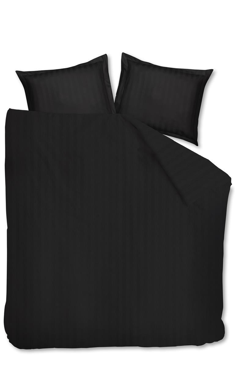 Beddinghouse Shine dekbedovertrek - Effen - Tweepersoons - 200x200/220 cm - Zwart