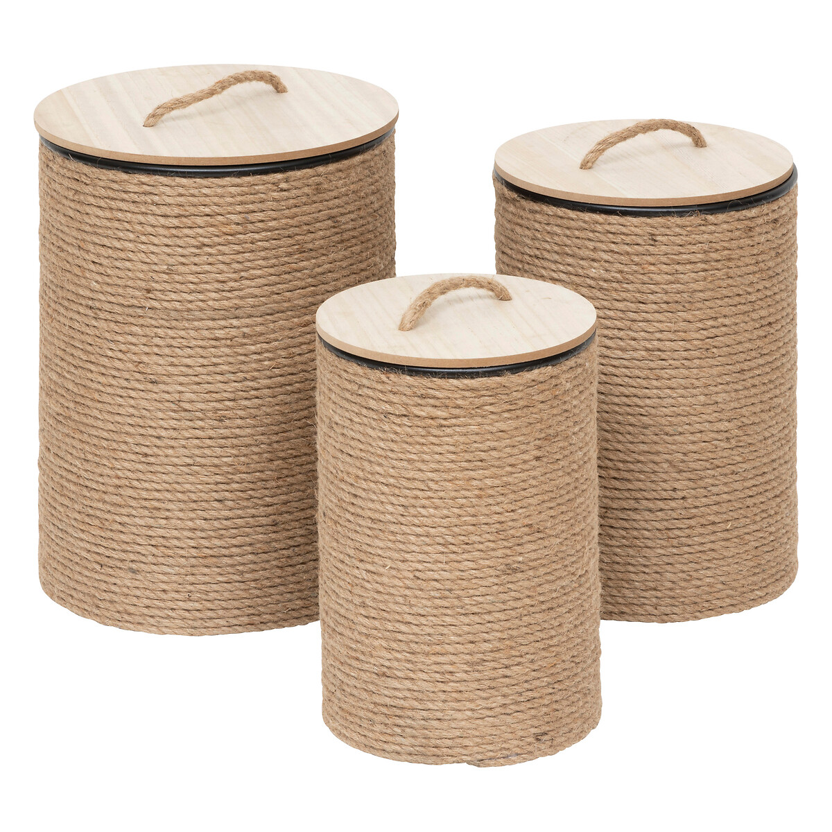 Chest "Bill" Beige, D.36 x H.49.5 cm