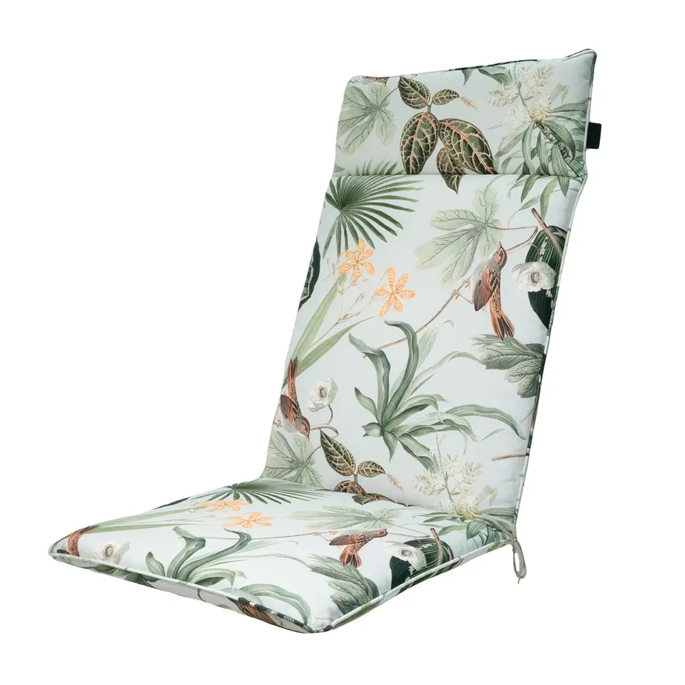 Madison - Tuinstoelkussen Hoge Rug Grasse green - Ca. 120x50 cm - Set van 4