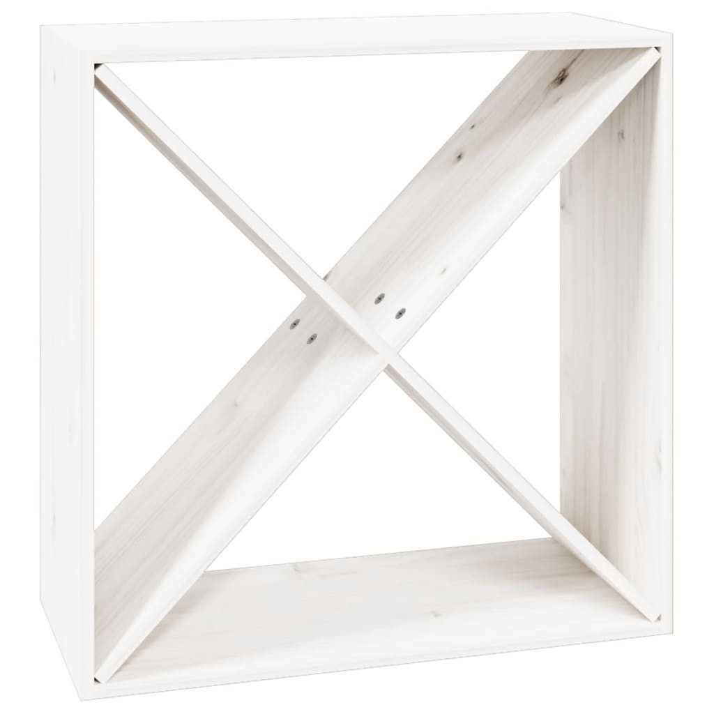 Szafka na wino Biały 62 x 25 x 62 cm Drewno sosnowe z 4 otworami vidaXL