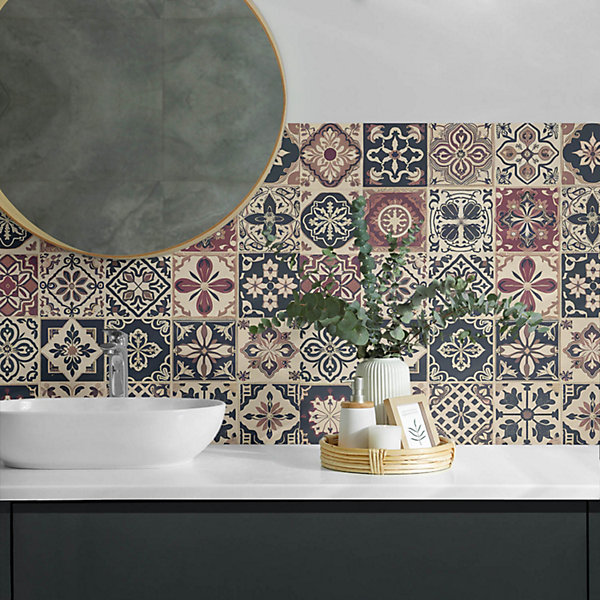 Panneau Mural PVC Wallfluent 120x60 cm Mosaïque À Motifs De Pierre 1 pièce