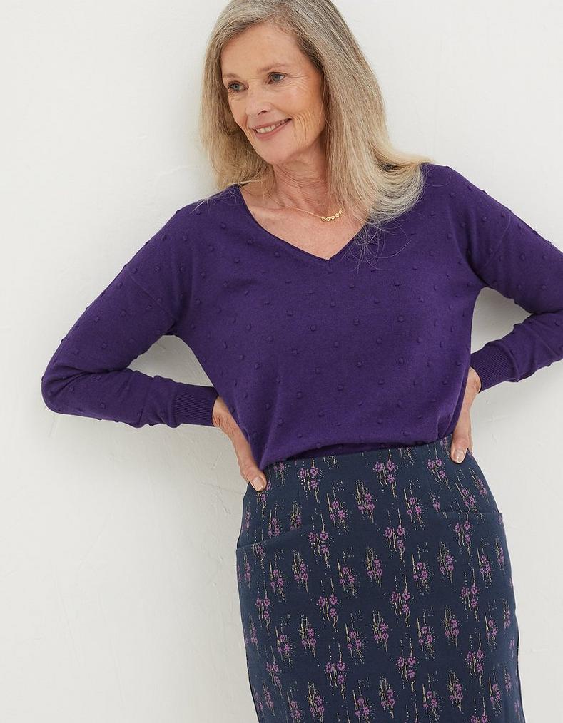 Vonnie Bobble V Neck Jumper