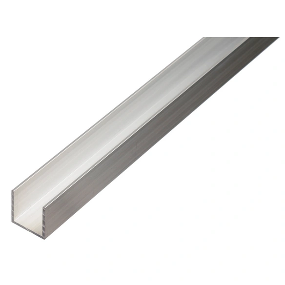 Ba-Profil, LxBxH: 2600 x 15 x 10 x 1,5 mm, silberfarben
