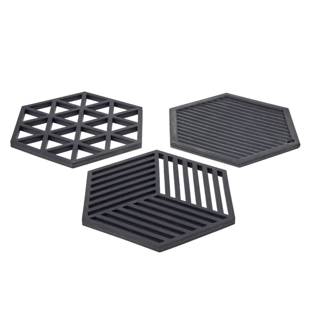Dessous de verre silicone x3 (4 modèles)