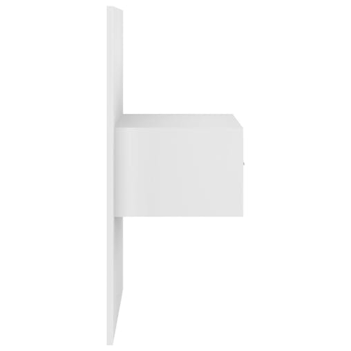 NNEVL Wall-mounted Bedside Cabinets 2 pcs High Gloss White