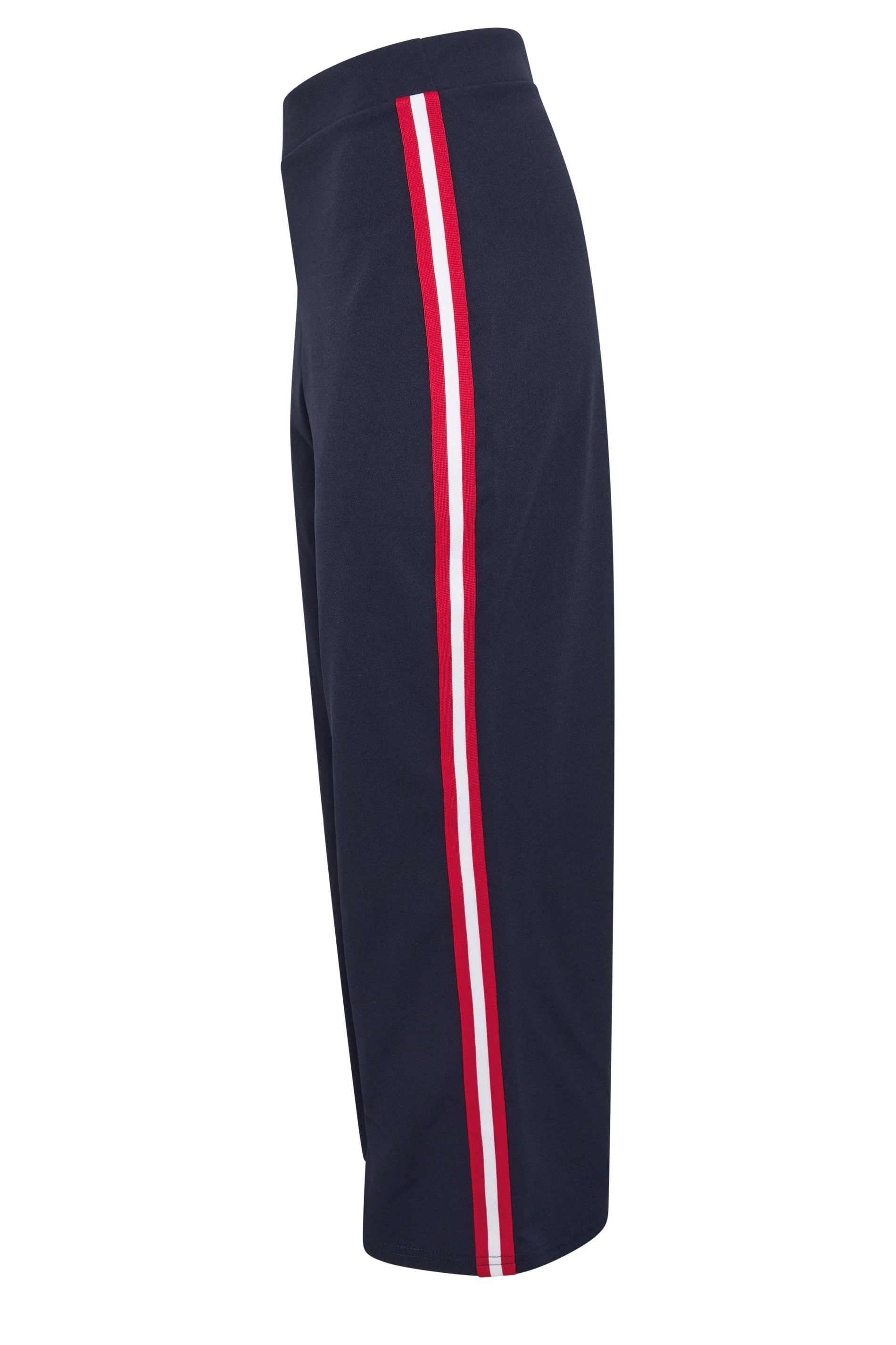 M&Co Petite Side Stripe Wide Leg Trousers
