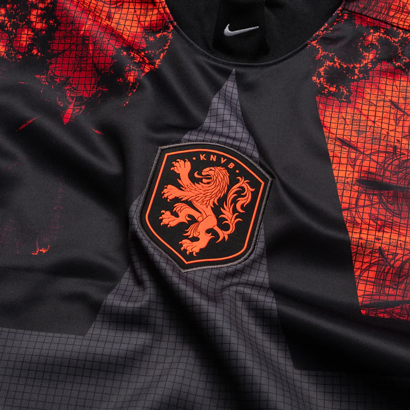 Nike Netherlands Authentic Goalkeeper Jersey - Black/Hyper Crimson