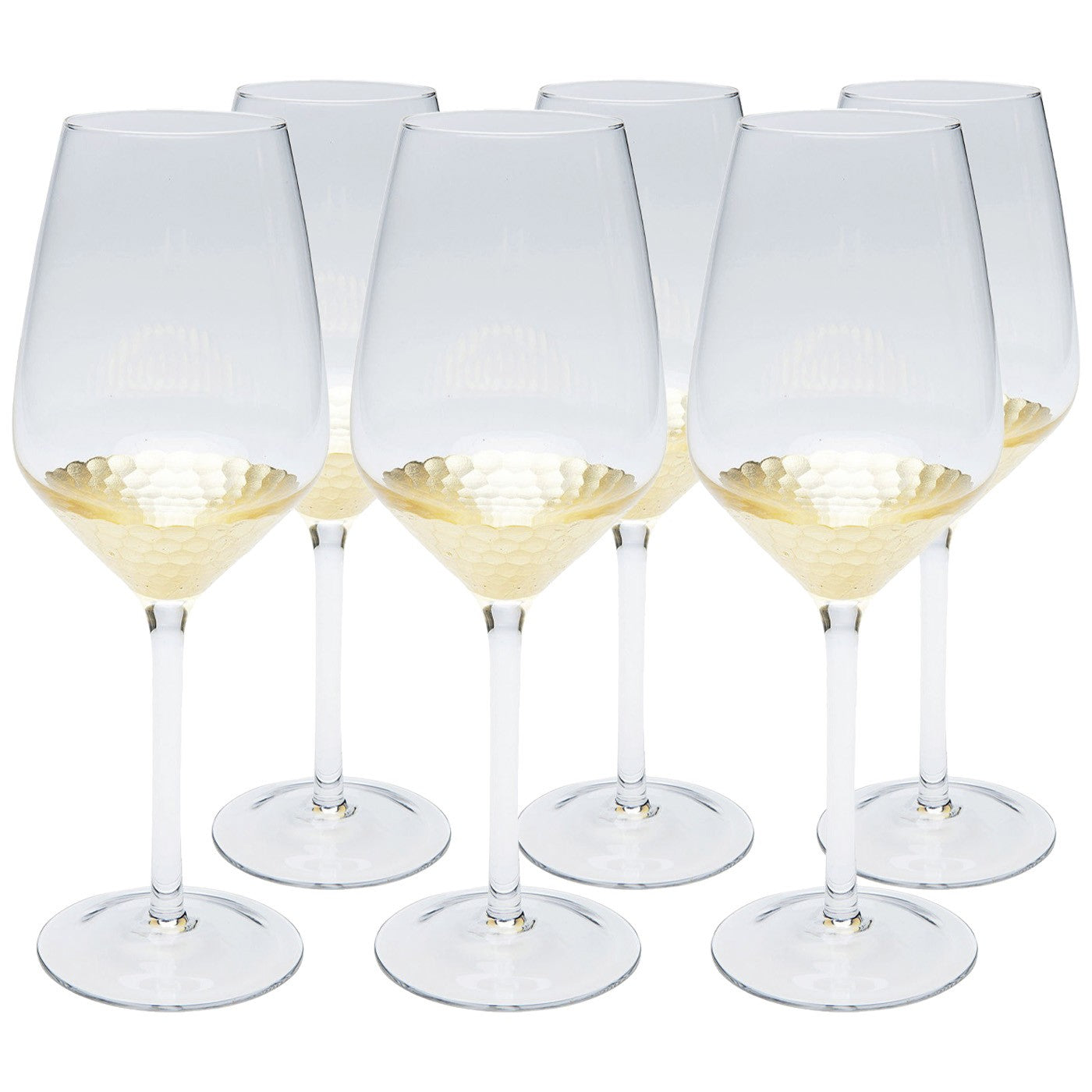 Wijnglazen Wit Gobi (6 set) Kare Design