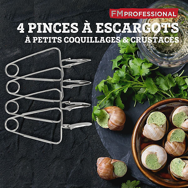 Lot de 4 pinces à escargot FM Professional
