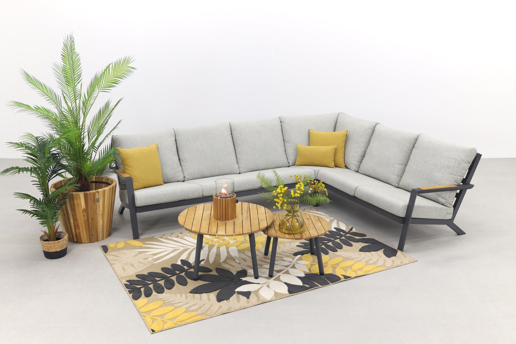 VDG Santos Mindo loungeset - loungebank - antraciet