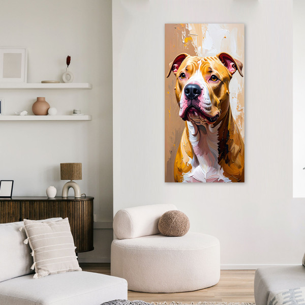 Obraz na płótnie nowoczesny do salonu biura, Pit Bull Pies Zwierzę 40x80