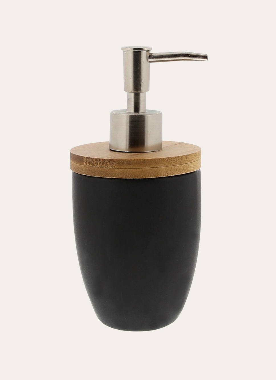 DISTRIBUTEUR DE SAVON EN GRÈS ET BAMBOU NOIR/BAMBOU