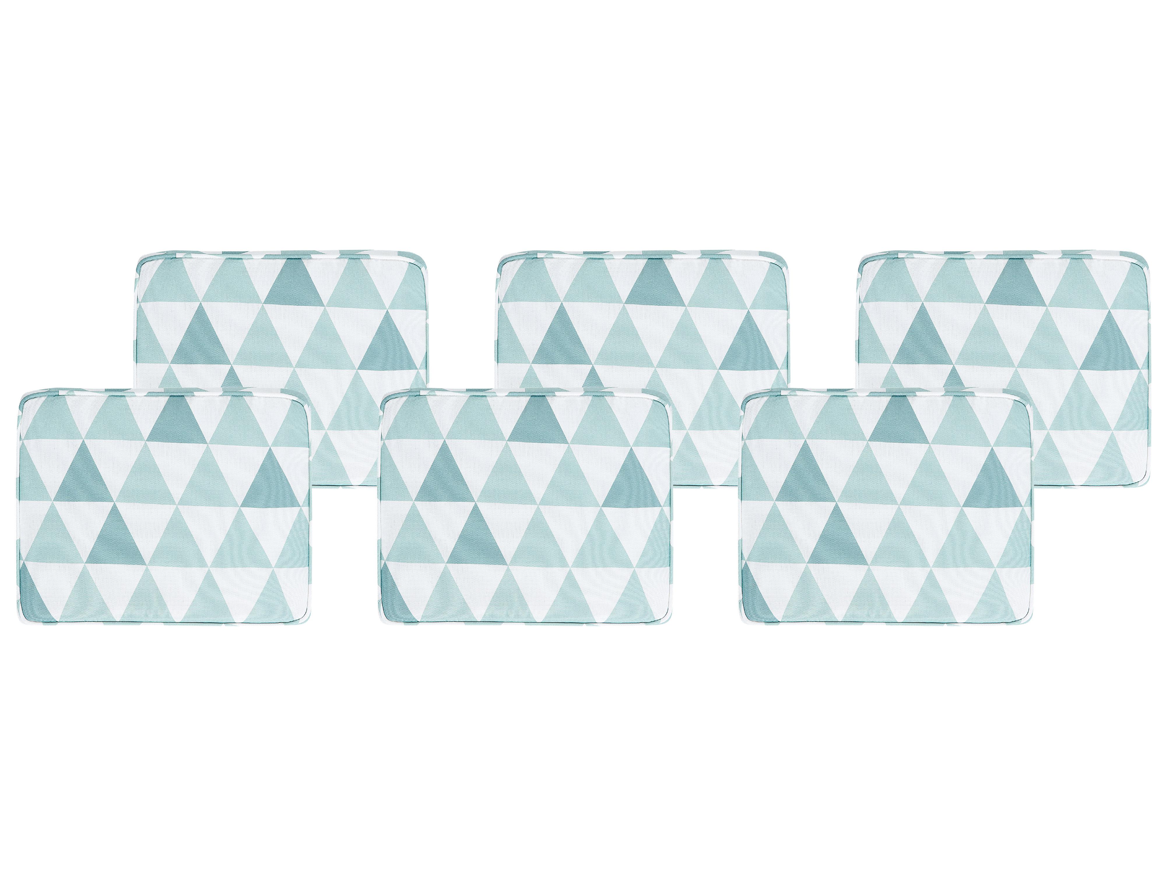 Set of 6 Garden Chair Cushions TOLVE 39 x 31 cm Light Blue