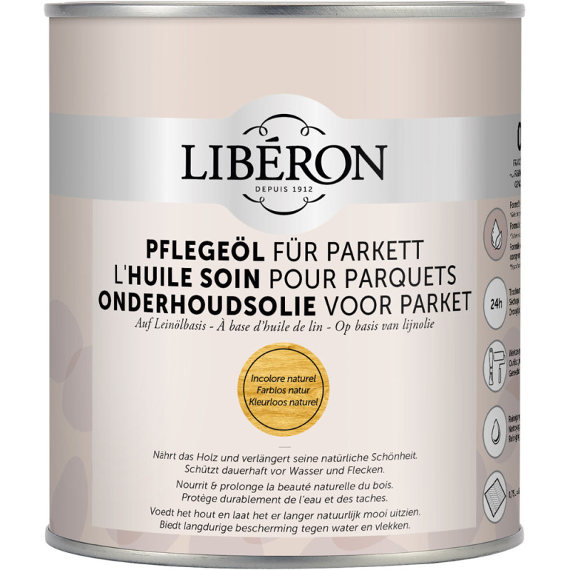 Huile de soin pour parquet incolore naturel 0,75 L LIBERON