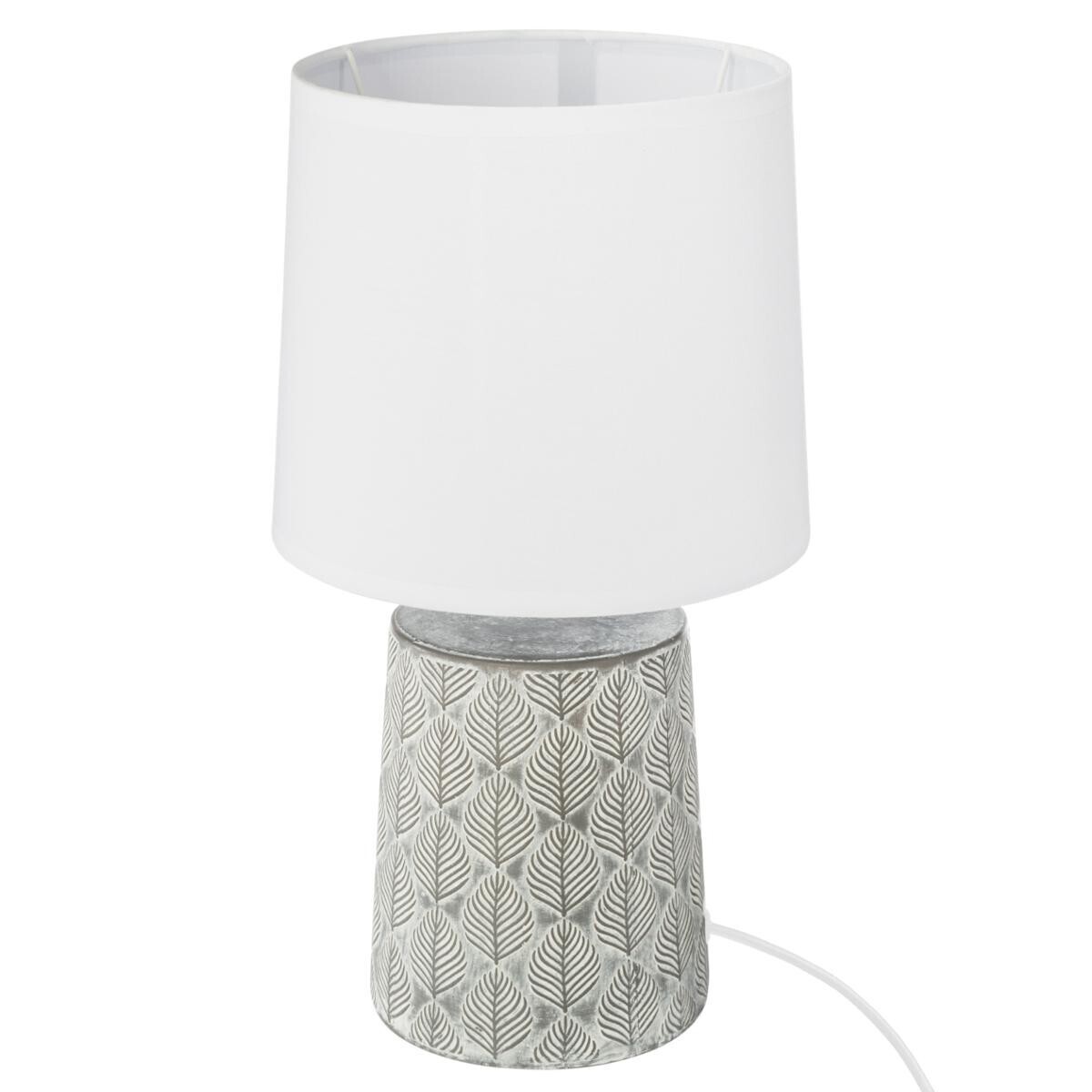 Ceramic lamp "Cyril" Grey, H.36 cm