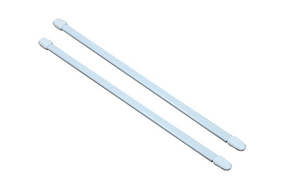 Kit barres de rideaux 30/50 blanc mat x 2