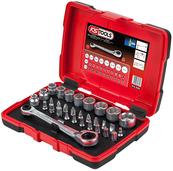KS Tools - 918.3050 - Coffret de douilles et d'embouts de visage 1/4