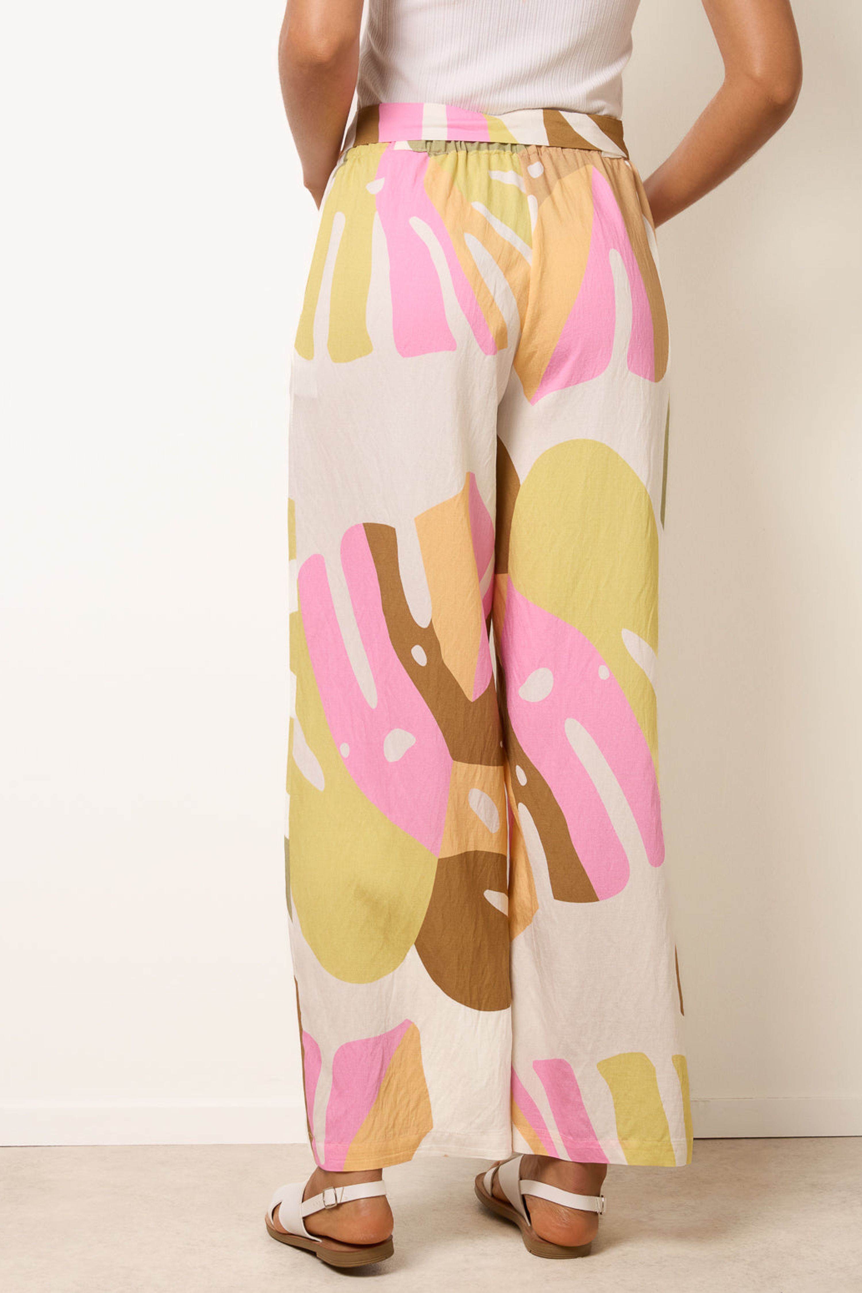 Blue Vanilla Multi Paper Bag Wide Leg Trousers