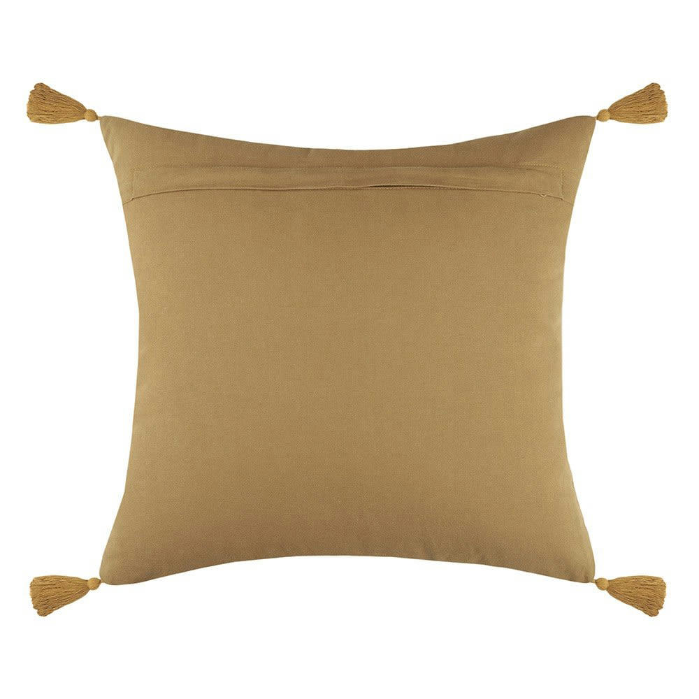 GOLDY - Coussin ambiance nature coton ardoise 40x40cm