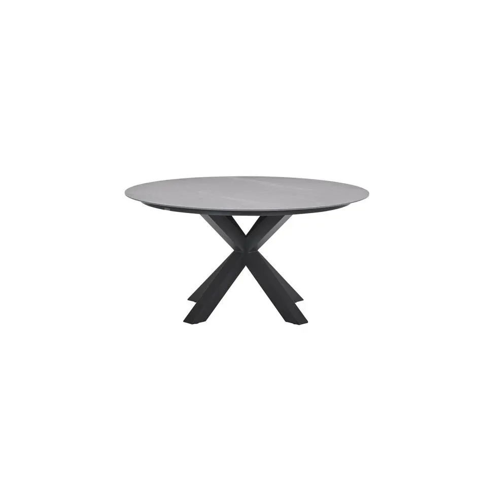 Lowland tafel - &Oslash;150 cm - carbon black - Centostone Napoli grey