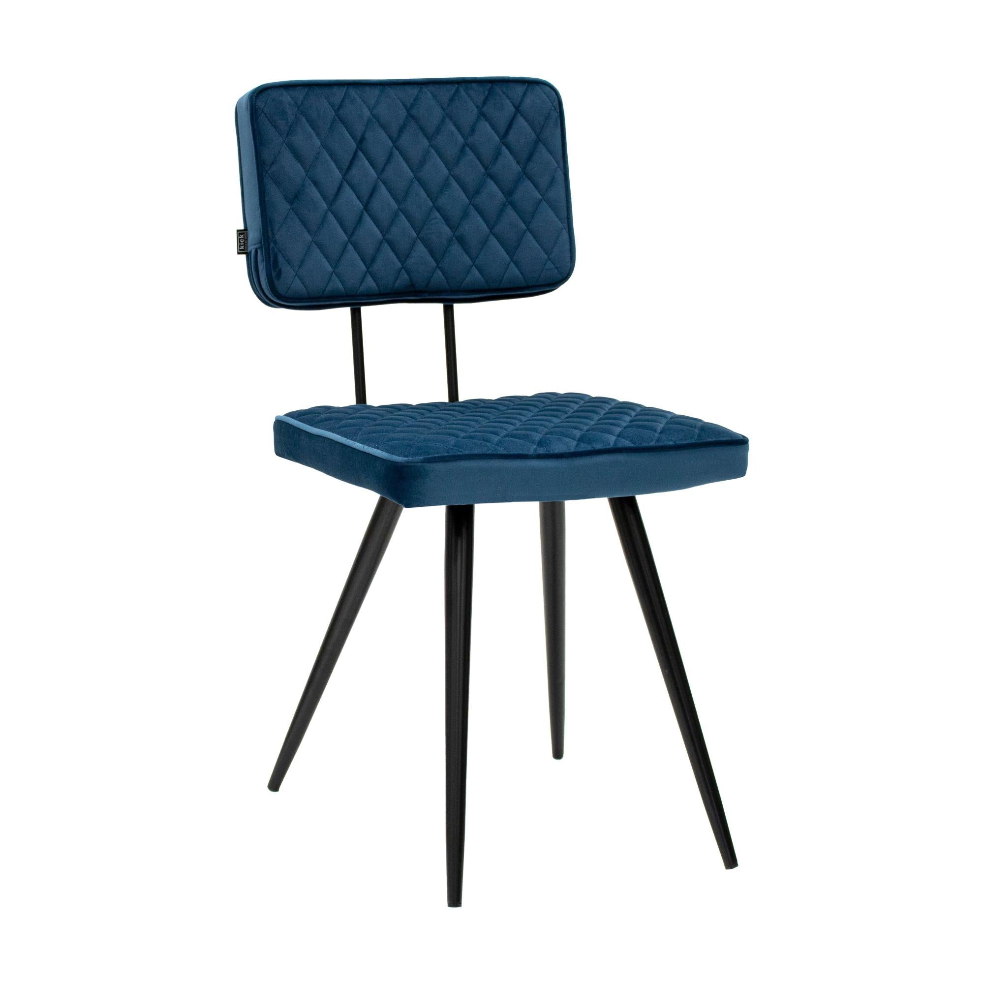 Kick eetkamerstoel Toby - Donkerblauw