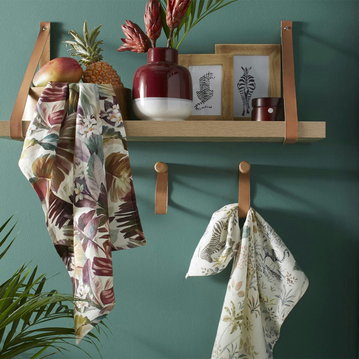 TANZANIE - Torchon en lin multicolore 50x75