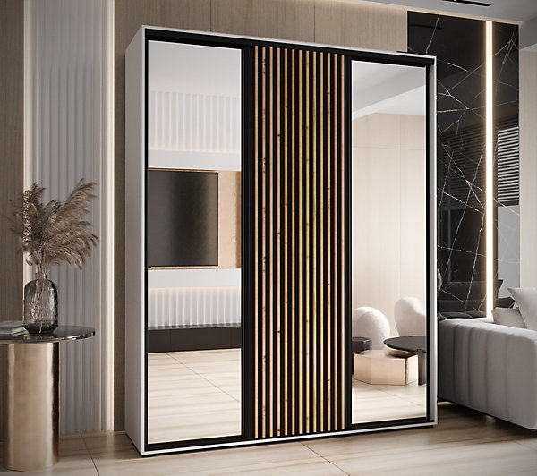 Armoire Lanko 2 a portes coulissantes H. 235,2 x L. 190 x P. 60 3 portes