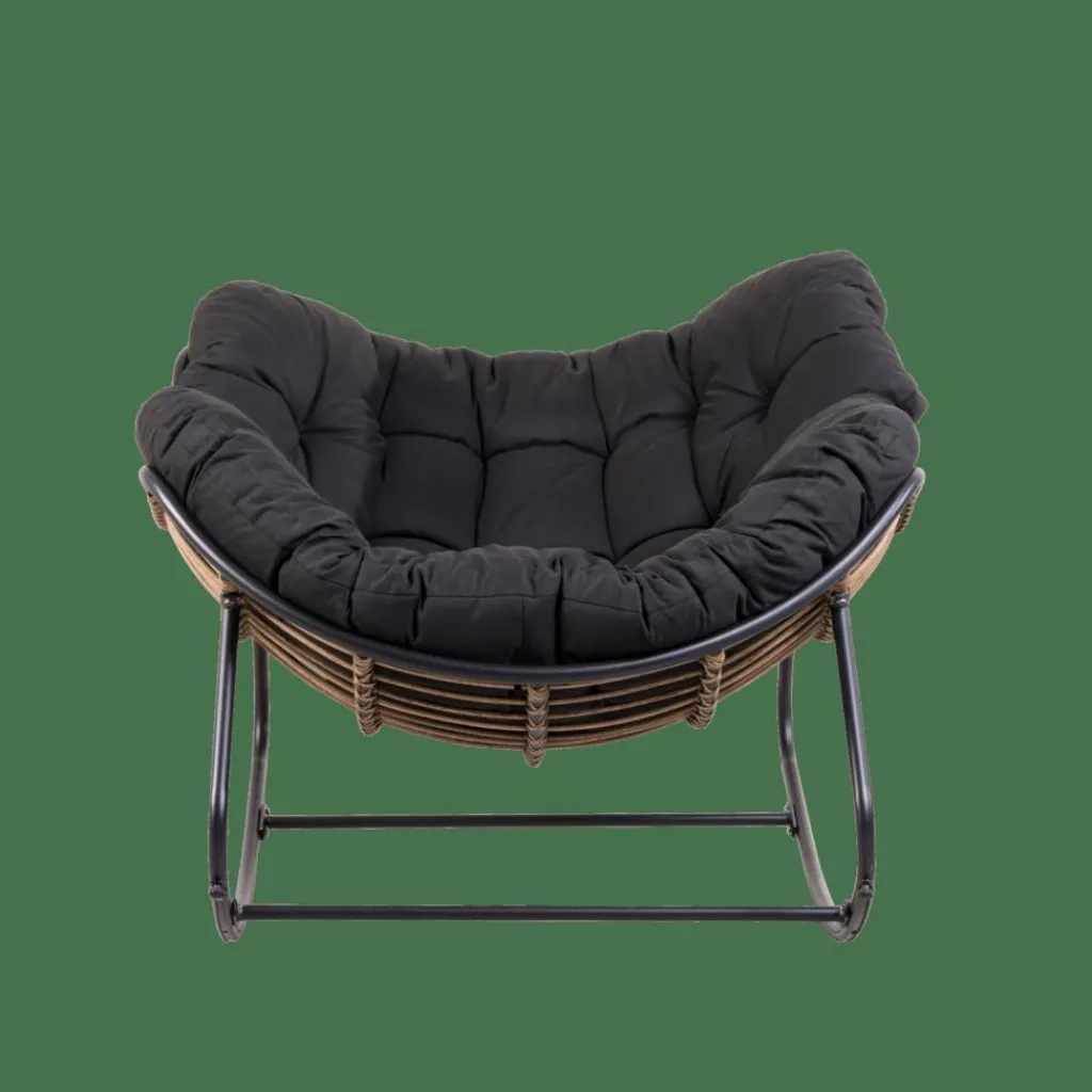 Fauteuils De Jardin^CASA ROCKO Chaise à Bascule Noir