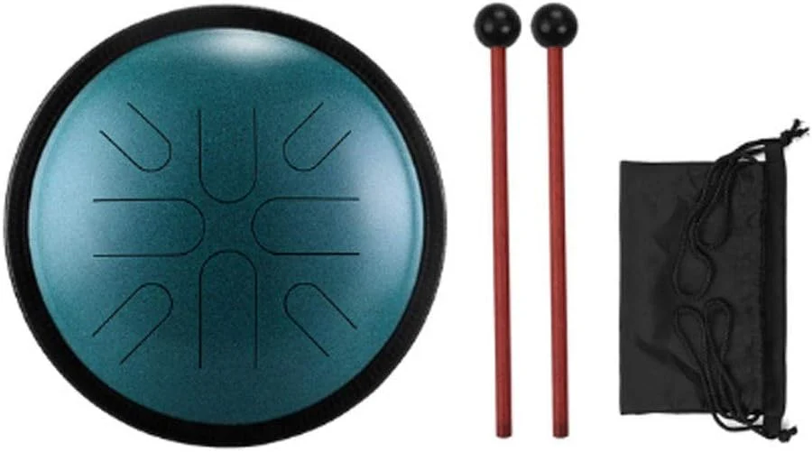 10-inch Steel Tongue Drum 8-Note Drum Travel Drum Percussion Instrument with Mallets for Meditation Yoga (Color : A)