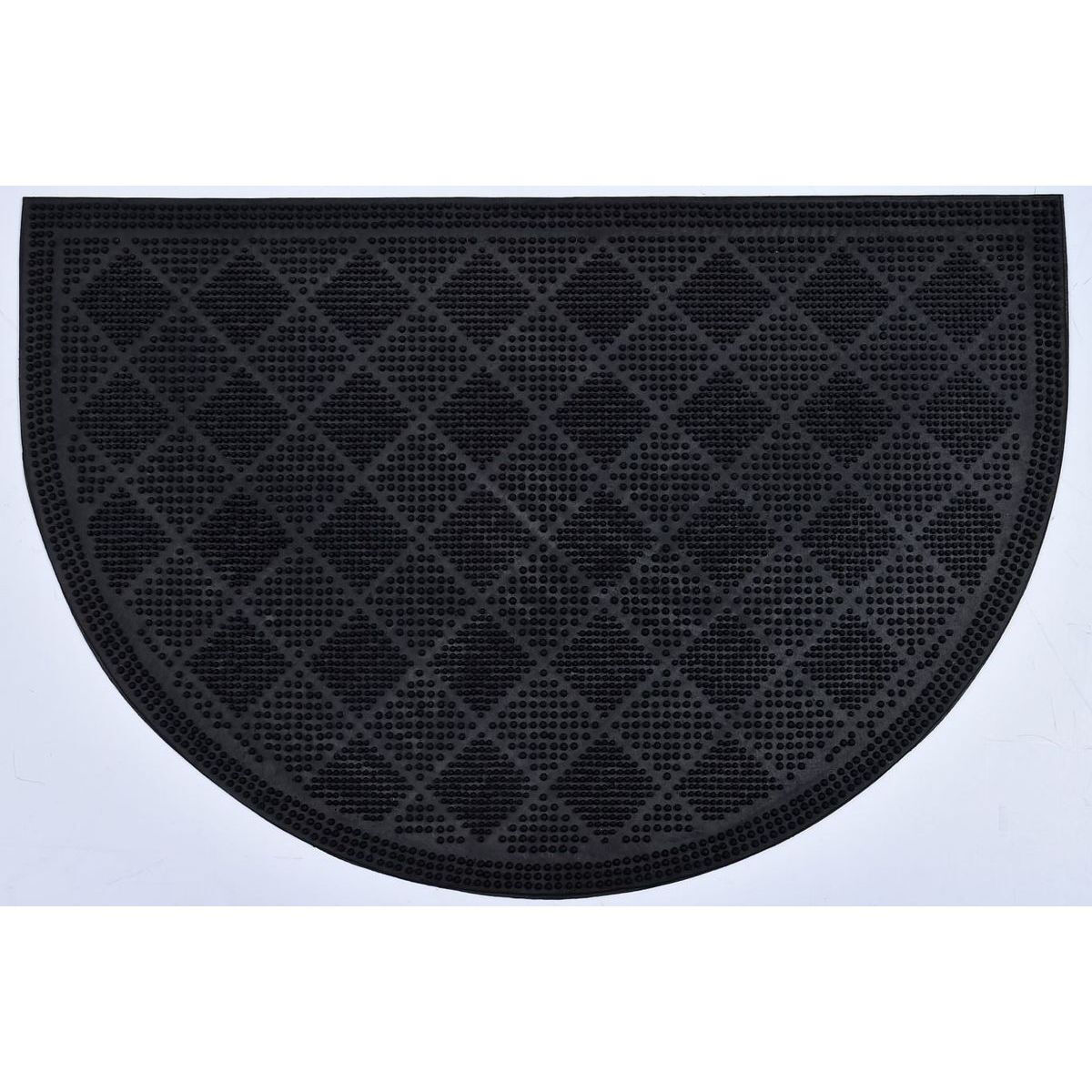 Tapete de entrada meia lua preto