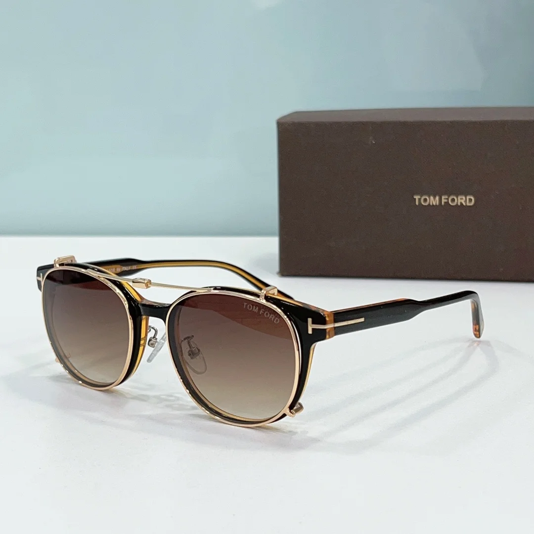 Tom Ford Round Metal Frame Sunglasses