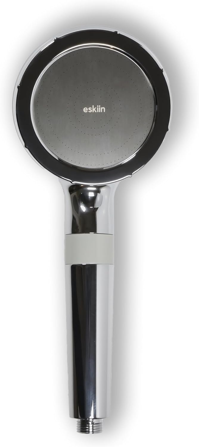 Eskiin Filtered Shower Head - Best HandHeld Shower Head With Filters For Healthy Hair & Skin - High Pressure - Reduce Dandruff, Protect Colored Hair, And Soothe Dry Skin (Chrome)