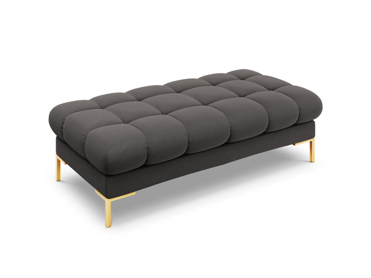 Cosmopolitan Design Bank Bali 2-zits, flueel, donkergrijs - 62x133x40cm