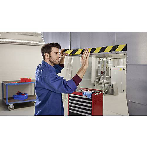 Bande adhésive de marquage tesa Signal Premium 58134-00000-00 rouge et blanc 50 mm x 66 m