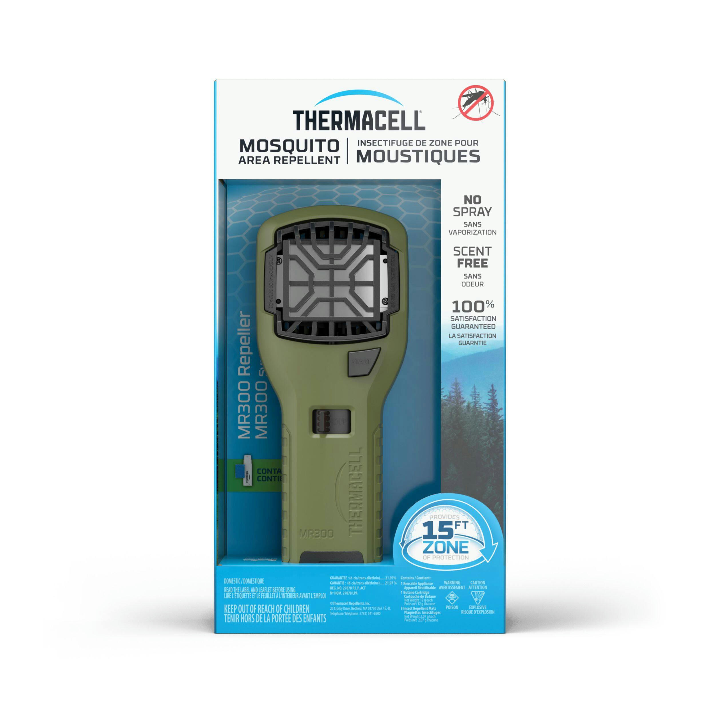 Thermacell Mosquito Repellent, Portable Adventure MR300, Green