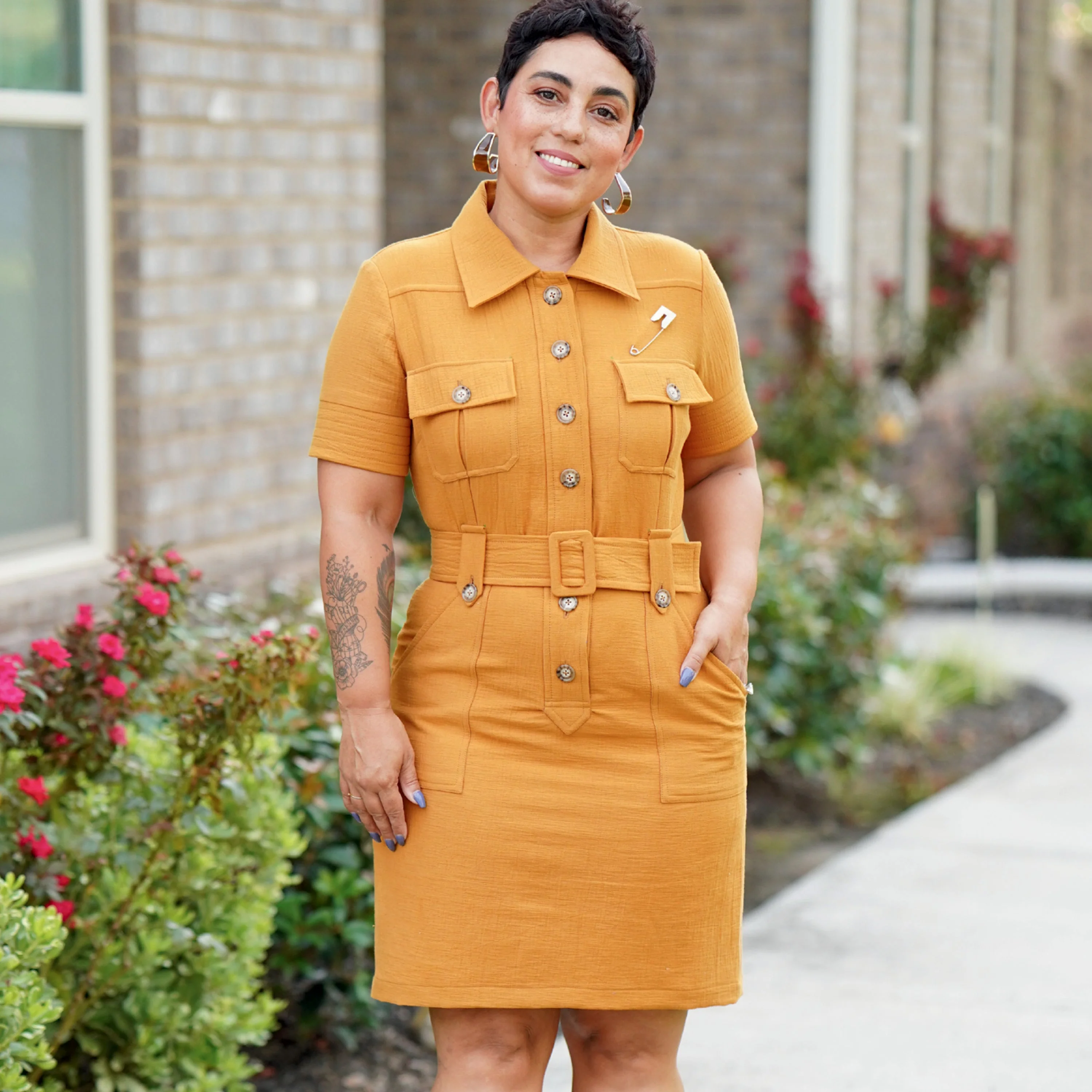 Simplicity Pattern S9463 Misses' Shirt Dress with Belt