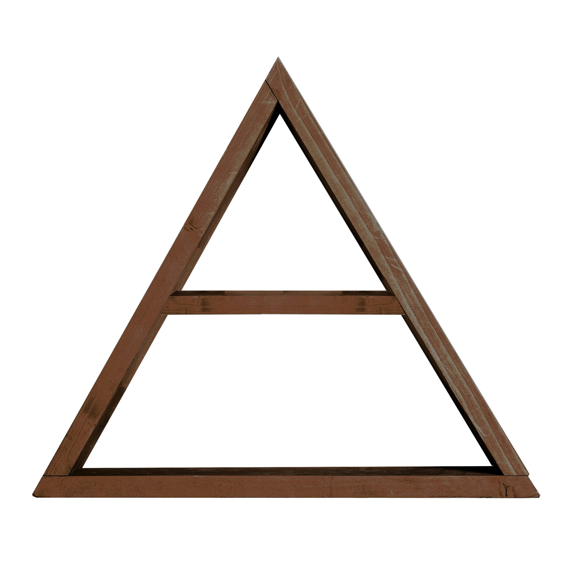 TRIANGLE - Etagère triangulaire en bois d'épicéa couleur marron 1 étagère 60 cm