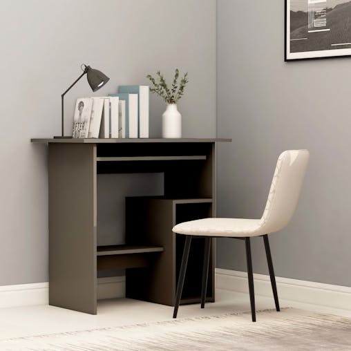 NNEVL Desk Grey 80x45x74 cm Chipboard